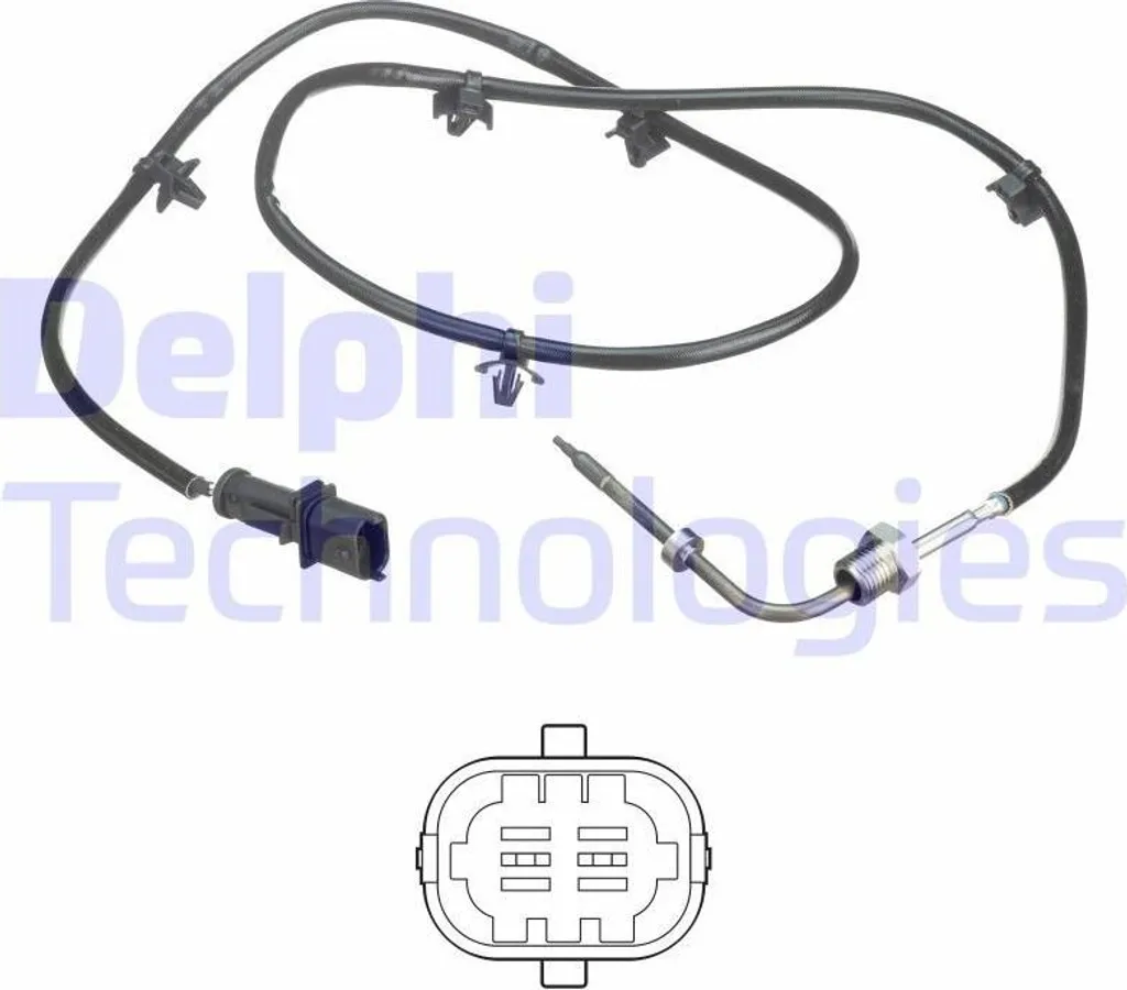 Capteur température échappement 175mm Delphi TS30243 - Opel Corsa D S07