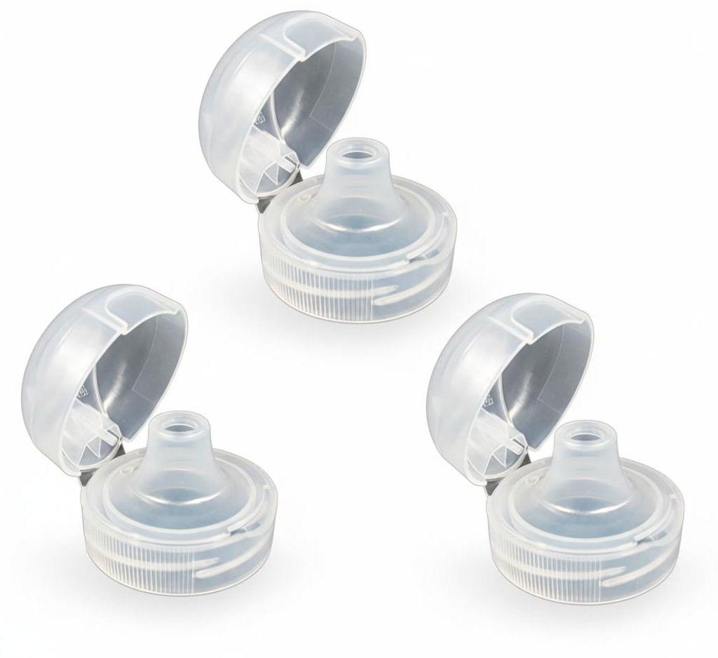3er Set Sportverschluss, Klappdeckel Flip Top für Tritan-u. Produktbild 