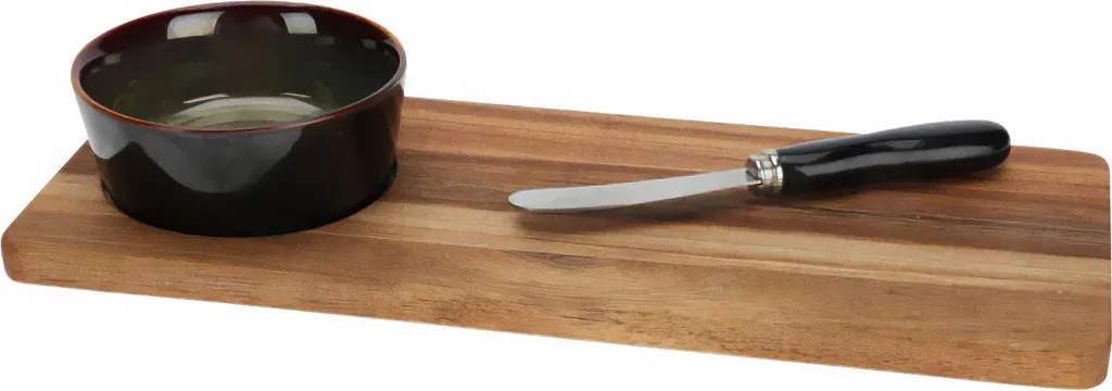 Set Portata Marrone OFFERTA: Ciotola + Coltello per Aperitivi Veloci