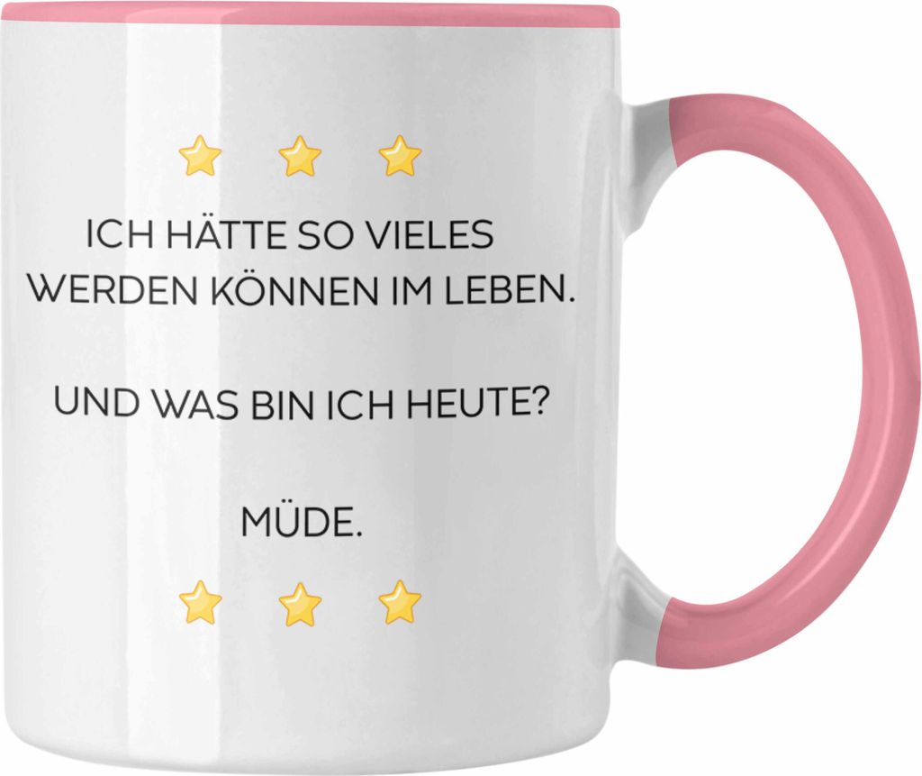Trendation - Lustige Tasse mit Spruch für Frauen Männer Arbeit Büro Lustig Tassen Becher mit Sprüchen Kollegin Geschenk Sarkasmus Müde Montag ...