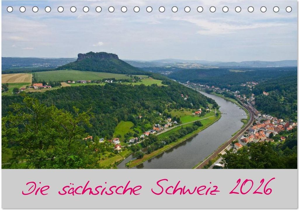 Die sächsische Schweiz 2026 (Tischkalender 2026 DIN A5 quer), CALVENDO Monatskalender