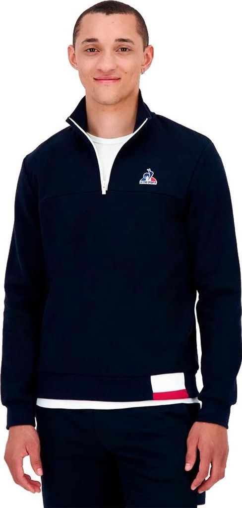 Le Coq Sportif Tri Sp N°1 Halbreißverschluss-sweatshirt Blau L Mann Blau L