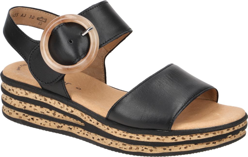 Gabor Keilsandalette Schwarz in Gr. 40