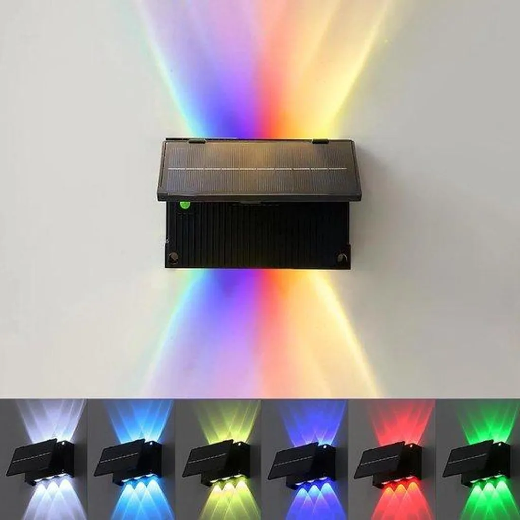 Luminaire extérieur LED RGB double faisceau étanche pour mur de façade