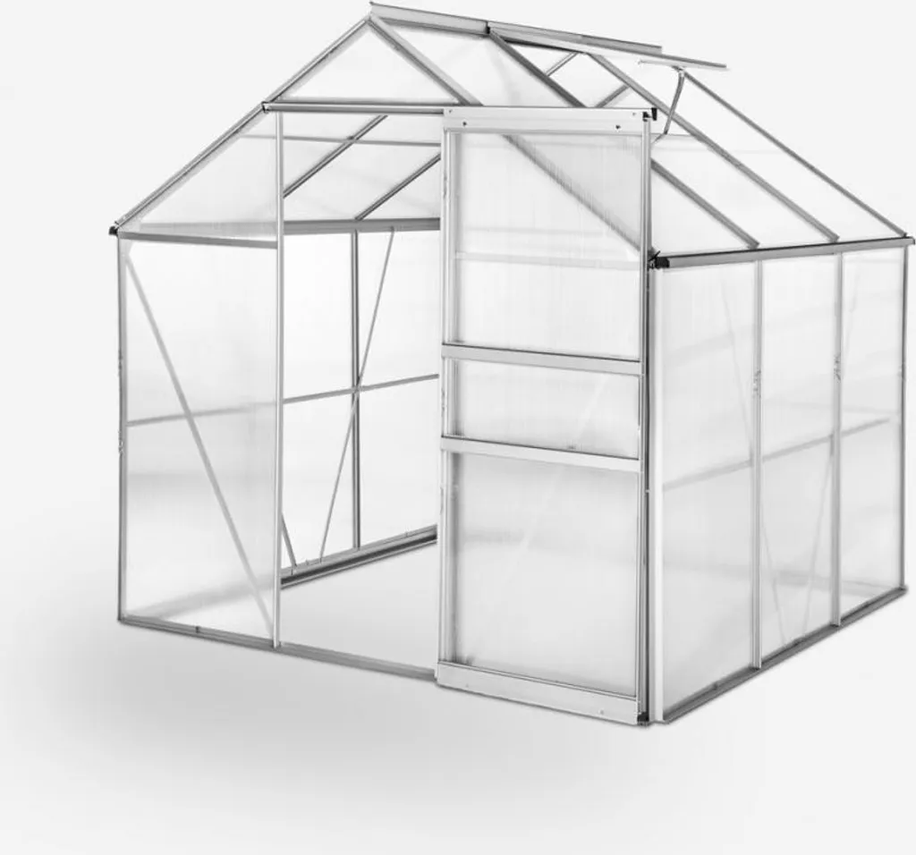 Serre de jardin d'hiver en aluminium et polycarbonate avec fenêtre toit