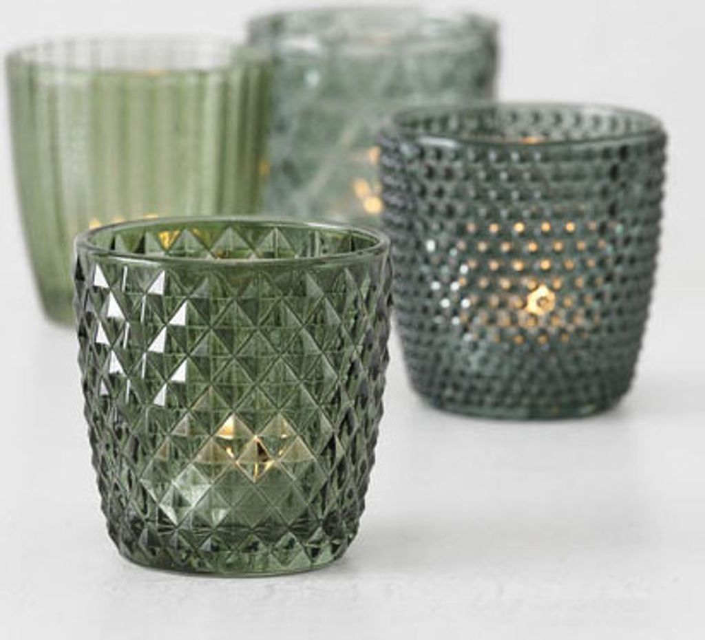 Boltze Windlichter Marilu 4teiliges Set aus Glas Grün Produktbild 9