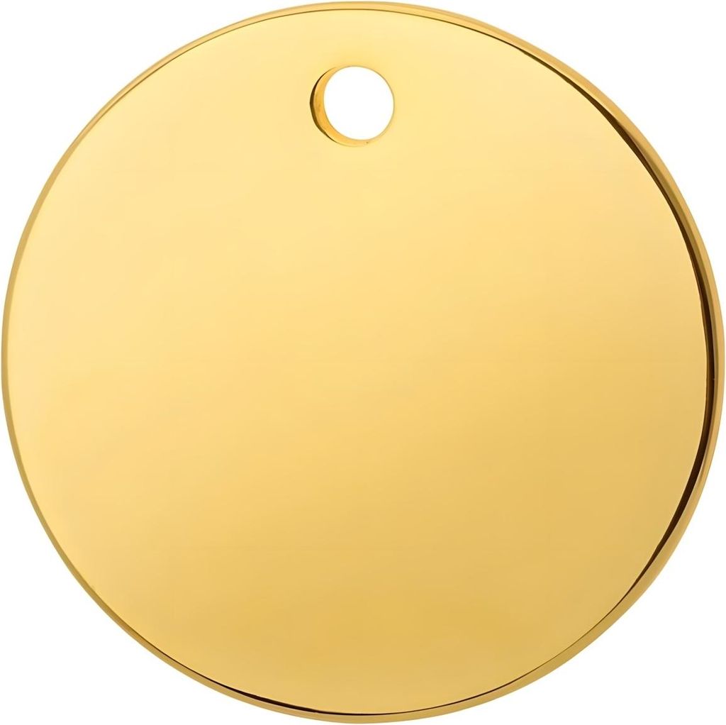 RedDingo Titan beschichtete Hundemarke mit individueller Gravur Kreis gold