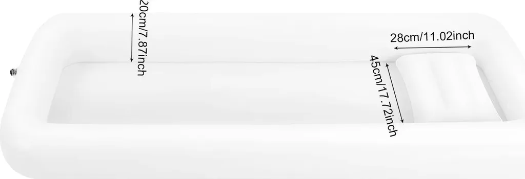 Vasca da bagno gonfiabile, gonfiaggio rapido, PVC resistente, bianco