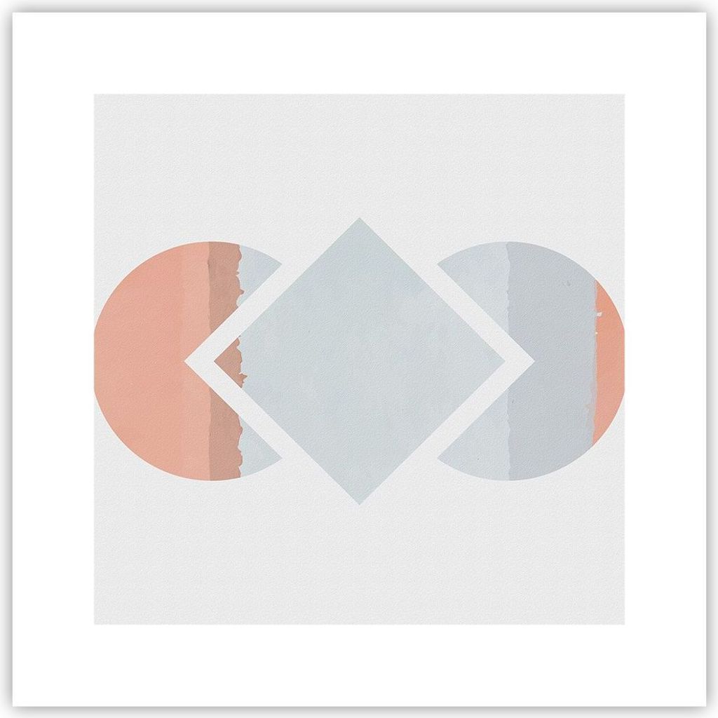 Poster - Poster ohne Rahmen - Stück Geometrisch Diamant - 30x30 cm - Wand Bild - Wanddeko - Wandbilder - Kunstposter - Wandposter - Bilder - Kunst...