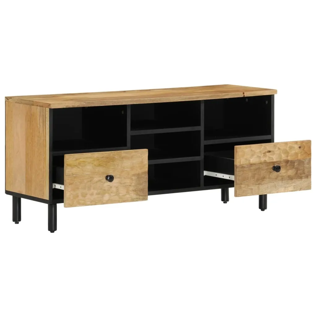 SYFAX Porta TV Etnico in Legno Mango 100cm | Unicità Artigianale