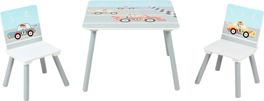 Table et 2 chaises enfants en bois pour ranger et stopper le bazar