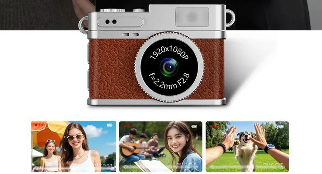 Caméra compacte 1080p XREC X4 2MP avec écran de prévisualisation - Brown - 6