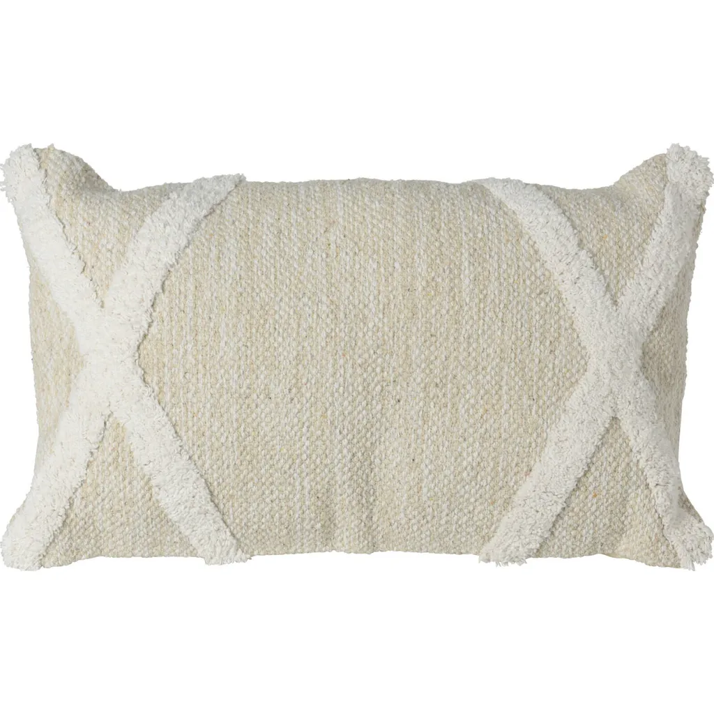 Housse de coussin rectangulaire aspect lin 30 x 50 cm pour décoration