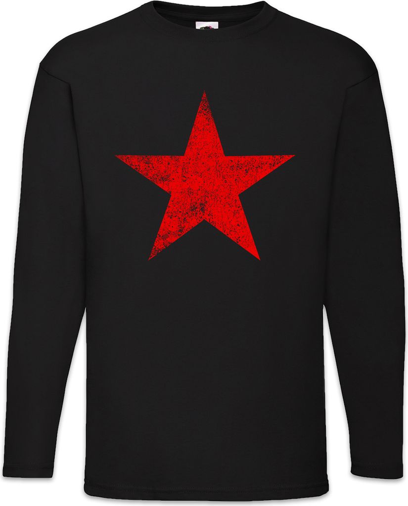 Urban Backwoods Punk Star, Langarm T-Shirt, Farbe: Schwarz, Größe: L