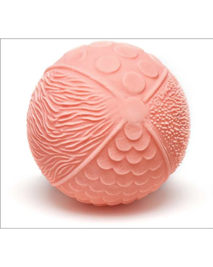 Lanco Palla Sensoriale Rosa: Giochi Neonati in Gomma Naturale Sicura