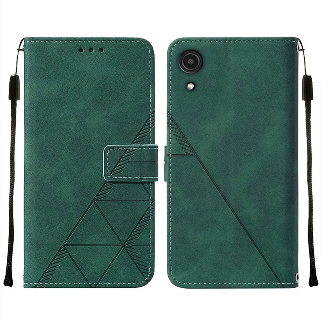 Cover Professionale Samsung Galaxy A13 4G: Flip Case Verde con Porta Carte