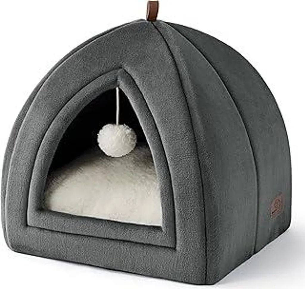 Cuccia Gatto Interno 40cm | Letto Grotta Grigio Scuro Lavabile