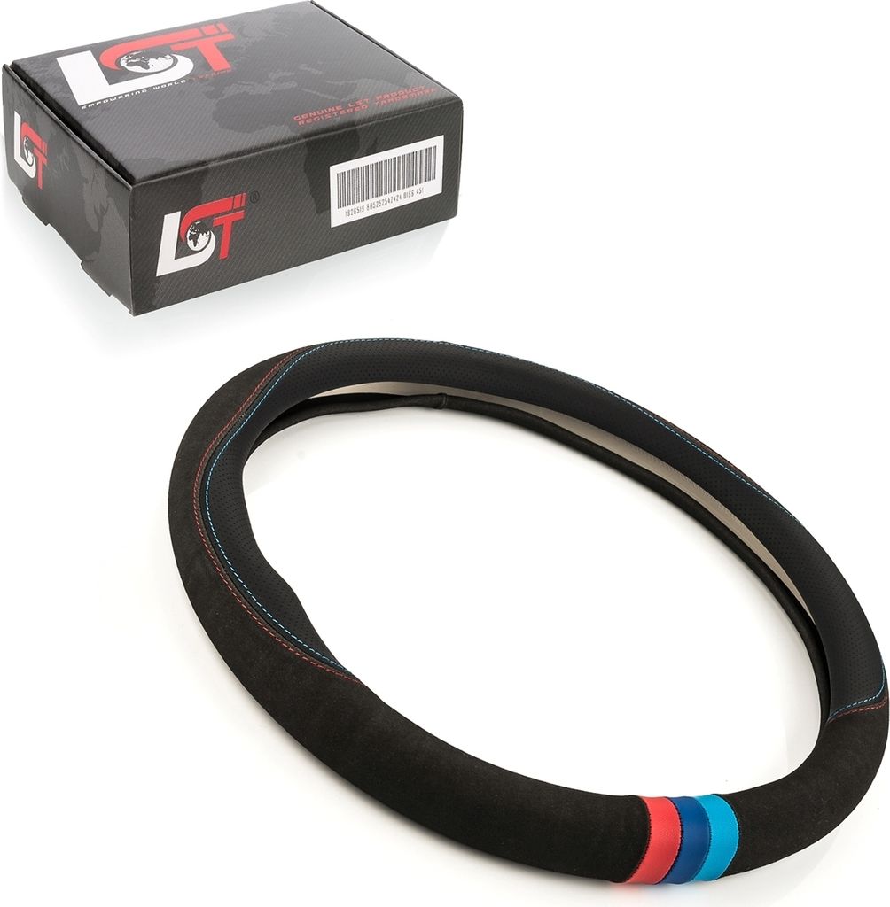 Lenkradbezug Ø 38x9 cm schwarz rot blau für ALFA ROMEO für SUBARU für TOYOTA