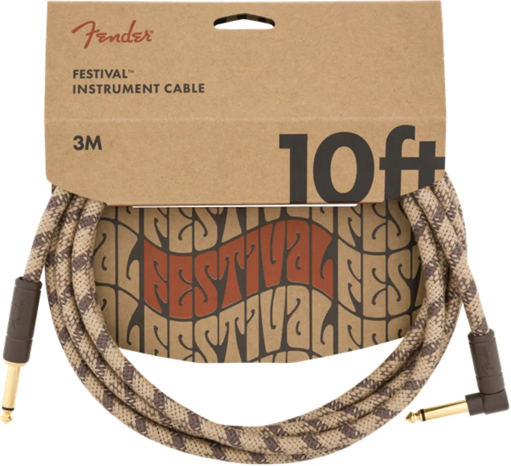Cavo Chitarra Fender Festival 3m: Stile Woodstock e Robustezza Estrema