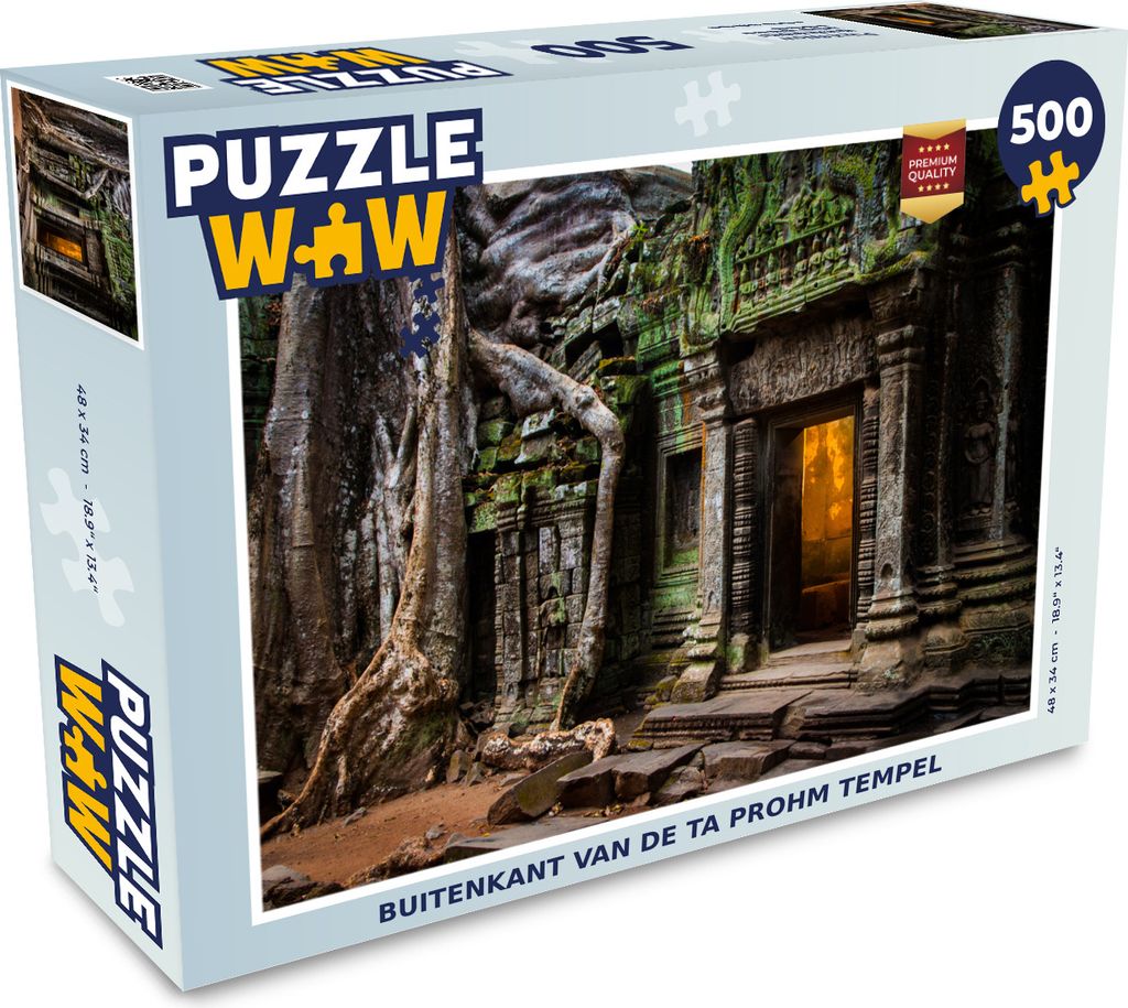 MuchoWow Puzzle 500 Teile Außenansicht des Tempels Ta Prohm - 500 Teile - Kinder - Selberbauen - Puzzlespiele