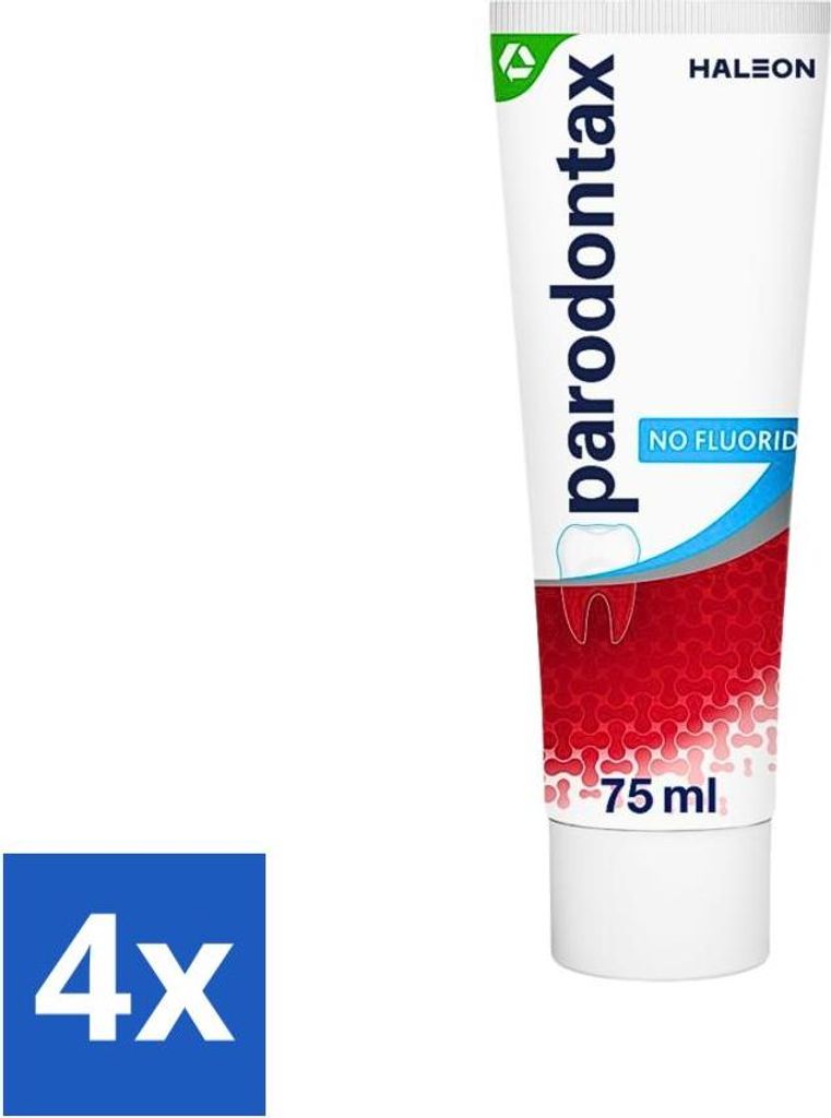 Parodontax - Zahnpasta - Fluoridfrei - 75ml - Vorteilspack - 4 Stücke