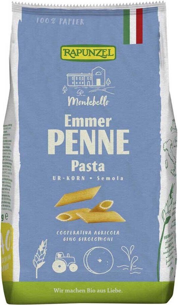 Rapunzel - Semola di Farro-Penne biologica - 500g Immagine del prodotto 
