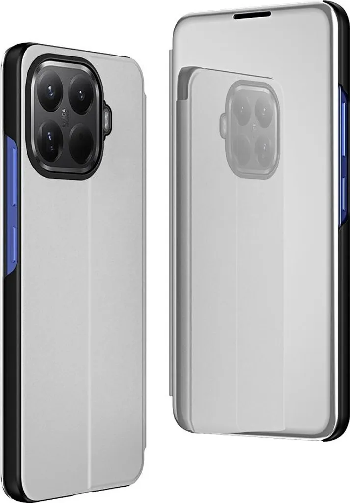 Xiaomi 15T Pro Custodia Libro Argento Phonesta Smart View Mirror