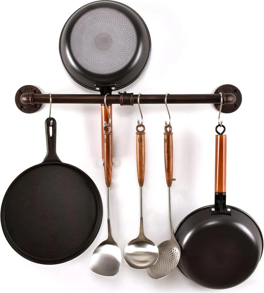 Barre de Crédence de Cuisine 60cm en Bronze - Organisateur de Rangement