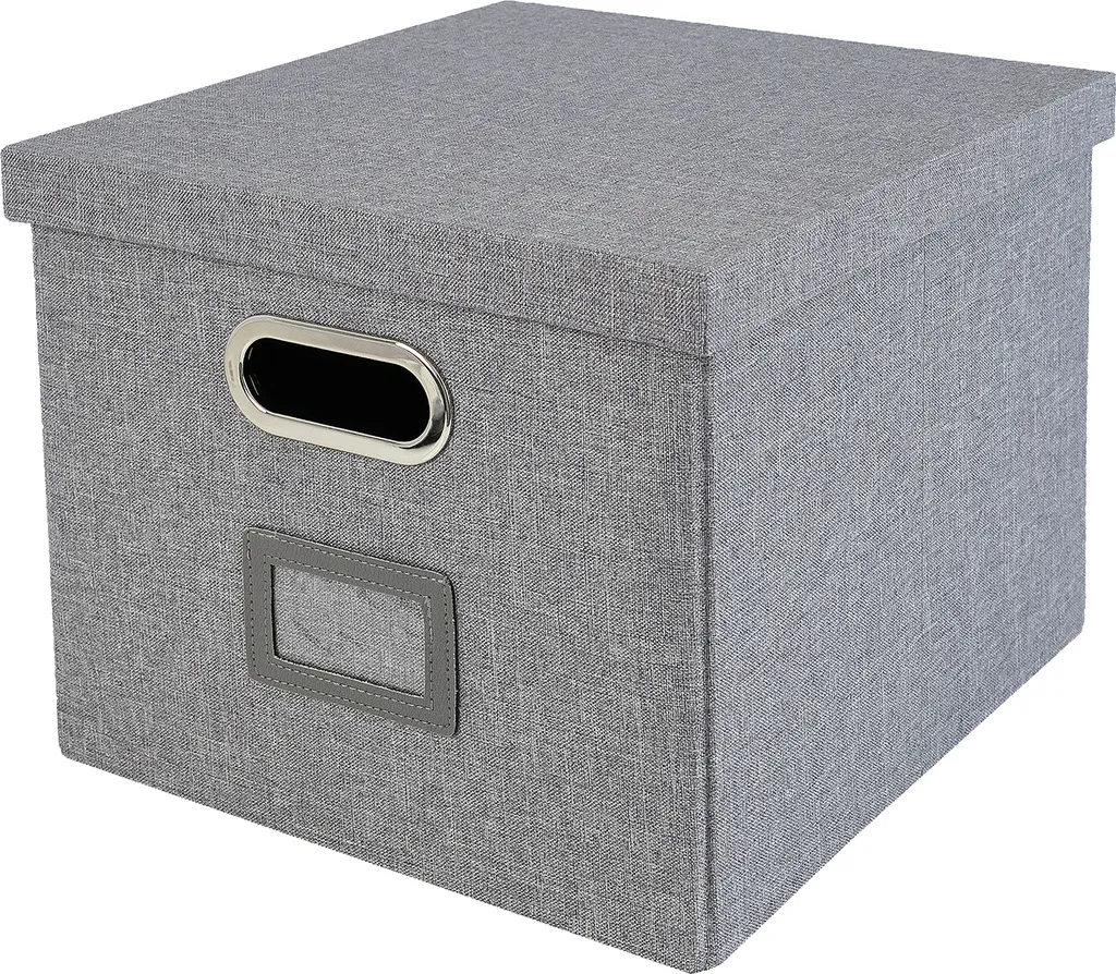 Boîte de rangement métal dossiers suspendus gris - HMF 250473-12