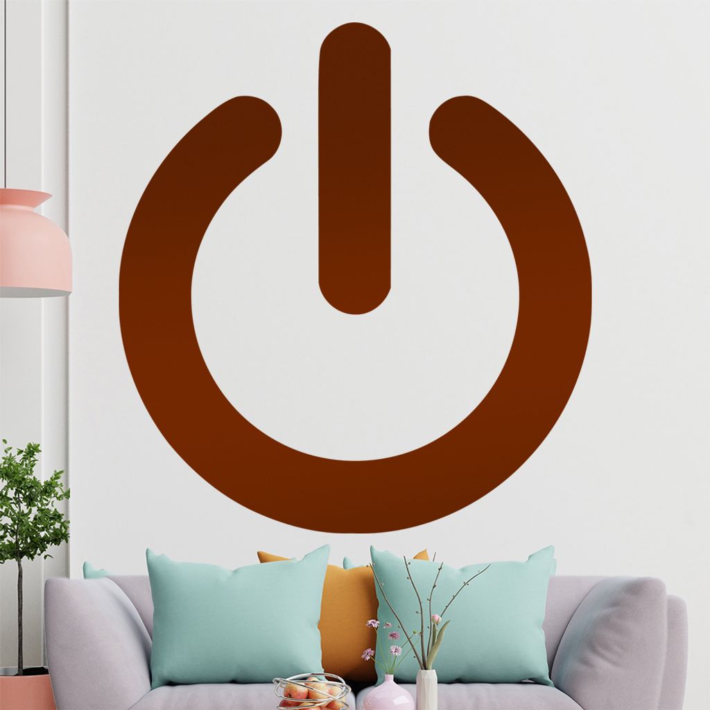 hauptsachebeklebt KIWISTAR On Off Button - Knopf EIN Aus Schalter Wandtattoo in 6 Größen - Wandaufkleber Wall Sticker - Dekoration, Küche, Wohnz...
