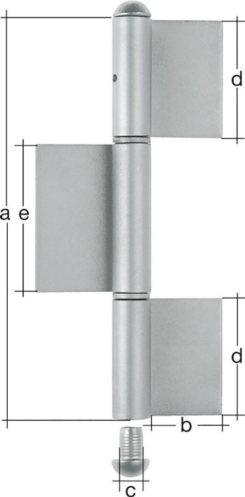 Alberts Konstruktionsband | 240 x 70 mm | Stahl roh Typ KO8 | 3-teilig