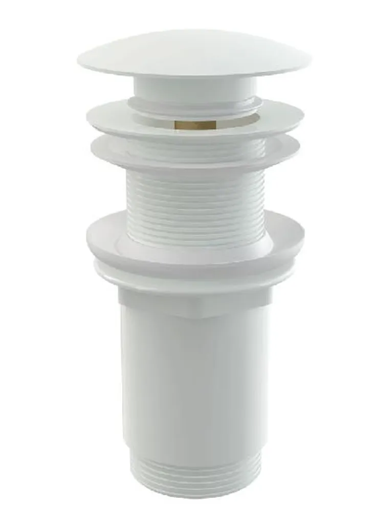 Piletta Alcadrain Bianca Click-Clack per Lavabo in Vetro e Design 5/4"