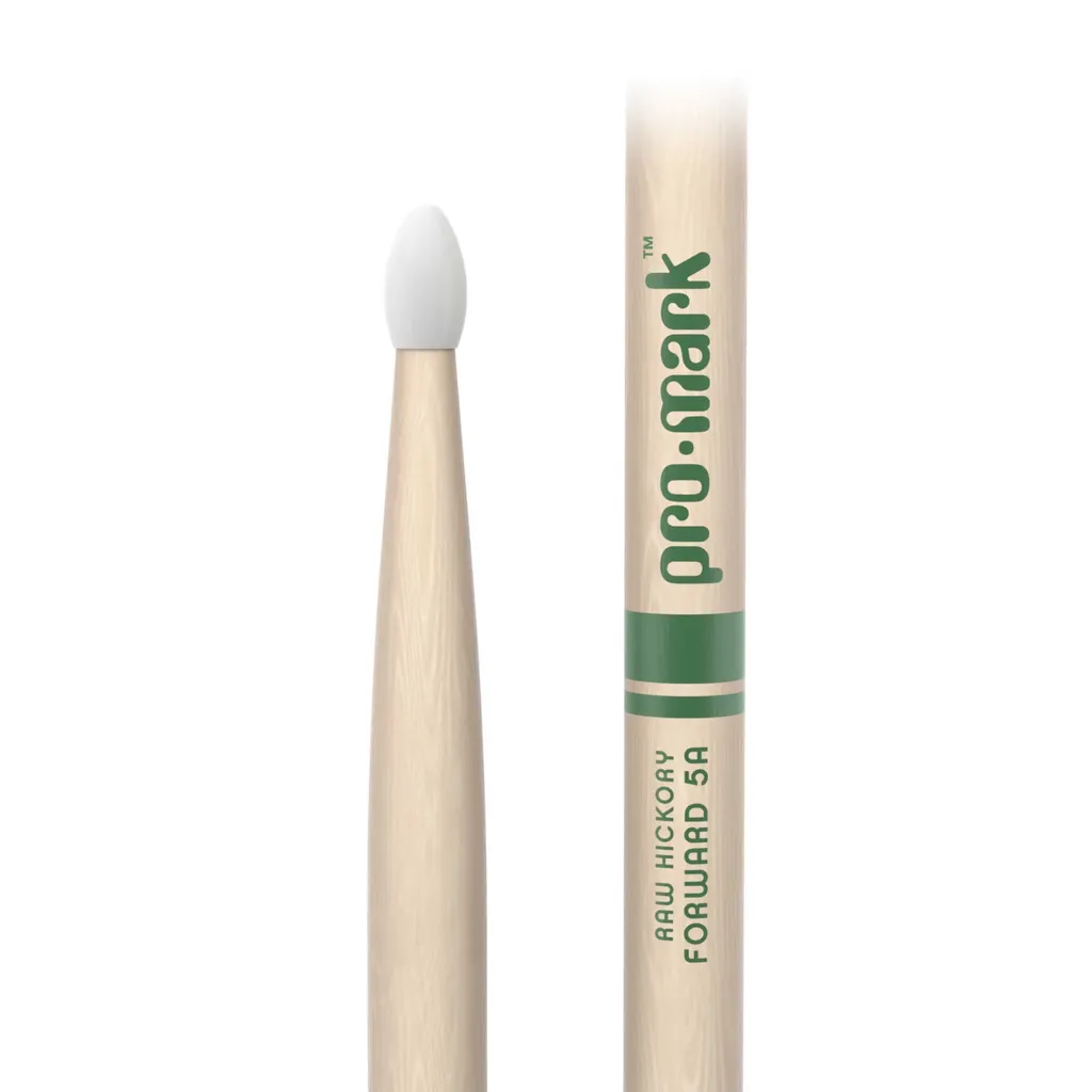 Baguettes Pro Mark 5AN Classic Raw Hickory avec Olive Ovale en Bois