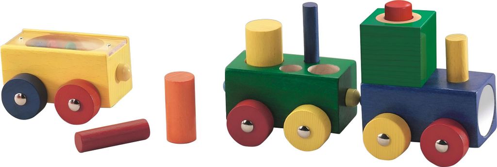 HABA Lokmock, Eisenbahn, Nachziehspielzeug, Spielzeug, Produktbild 