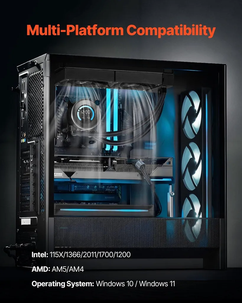 Watercooling CPU pour Socket Intel et AMD - Refroidissement AIO 120mm - 6