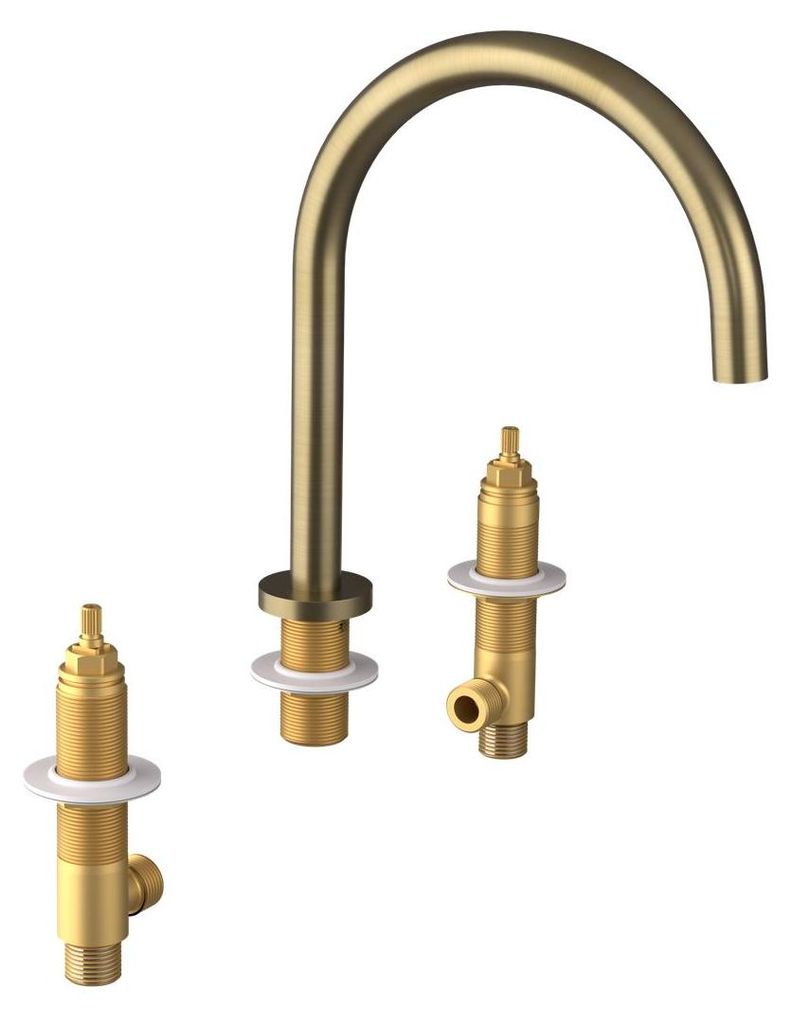 Sapho ULTRAMIX Körper für 3-Loch Waschtischarmatur, Gold matt
