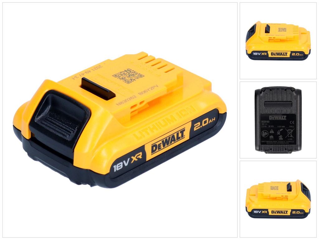 DeWALT DCB183, Bateria, Litowo-jonowa (Li-Ion), 2 Ah, 18 V, Zdjęcie produktu 
