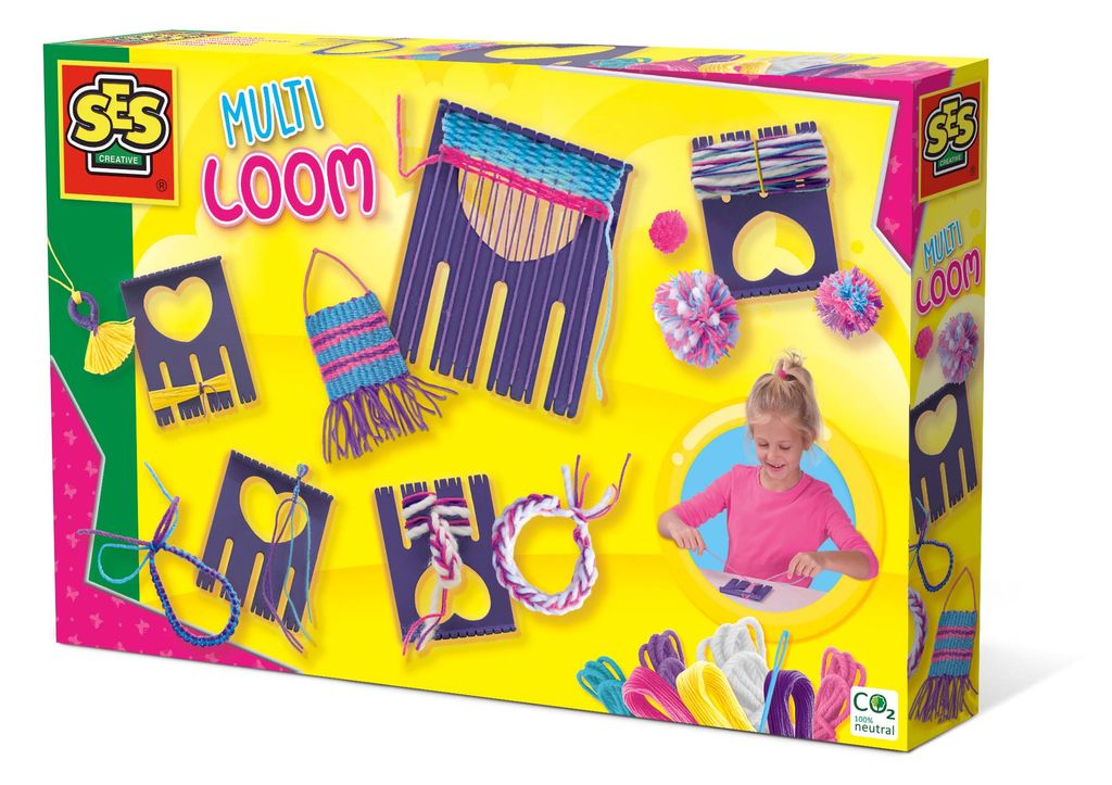 SES Creative Multi Webrahmen, Nähset für Kinder, 6 Jahr(e), Mehrfarbig