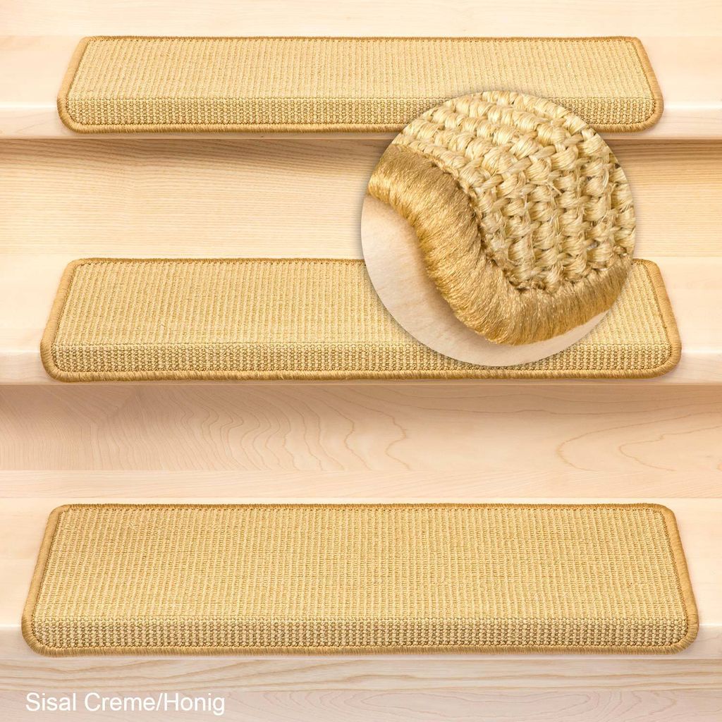 Stufenmatten Sisal Rechteckig Creme-Honig 15 Stück Produktbild 