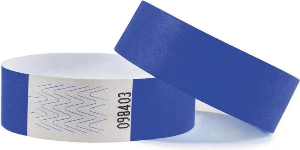 CombiCraft Tyvek Einlassbänder Blau – 5000 Stück