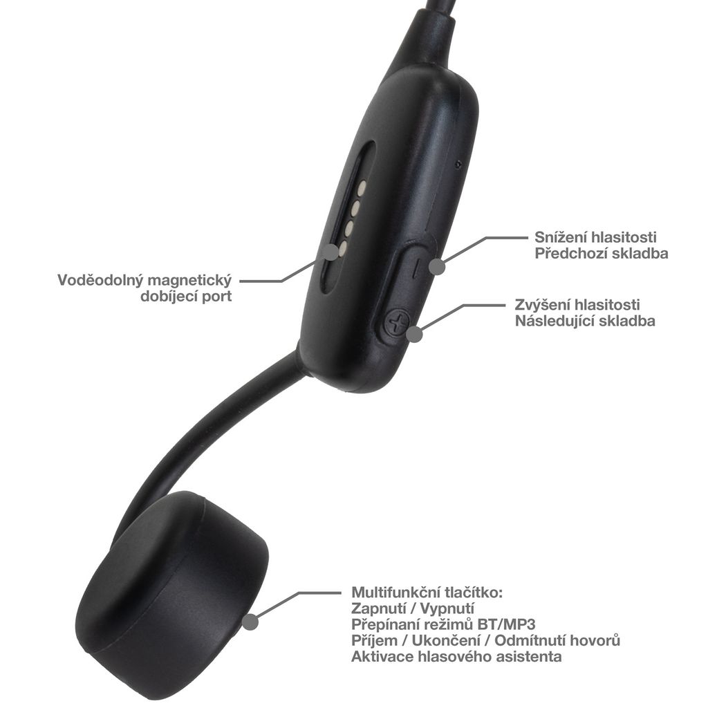 EVOLVEO BoneSwim Pro MP3 32GB, bezdrátová sluchátka s Obrázek produktu 11
