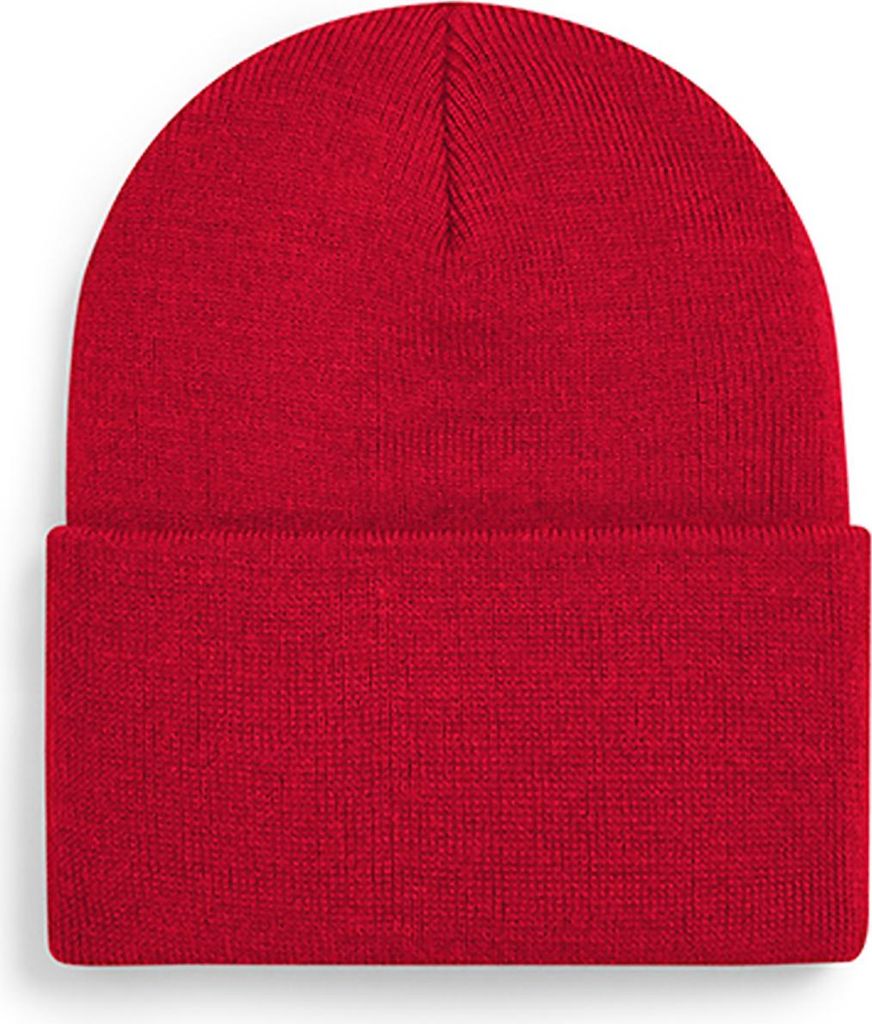 Beechfield B40R | Original Deep Cuffed Beanie doppellagiger Strick - Farbe: Classic Red - Größe: One Size