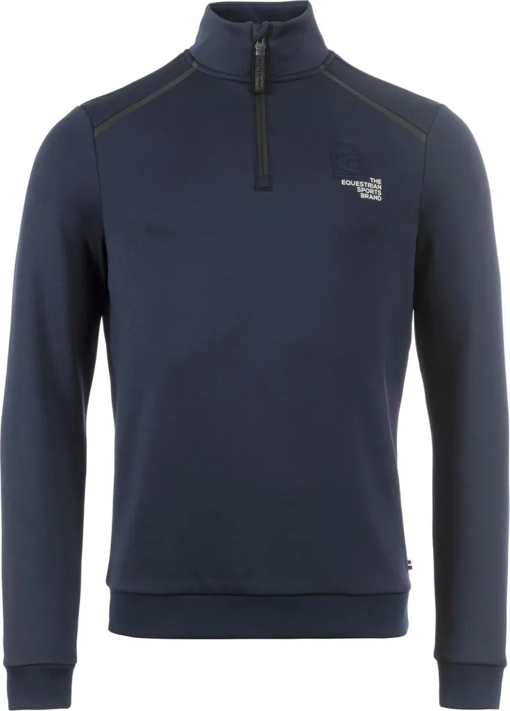 Pull de Sport à Col Montant Cavallo Monty Bleu Marine en Taille M Homme