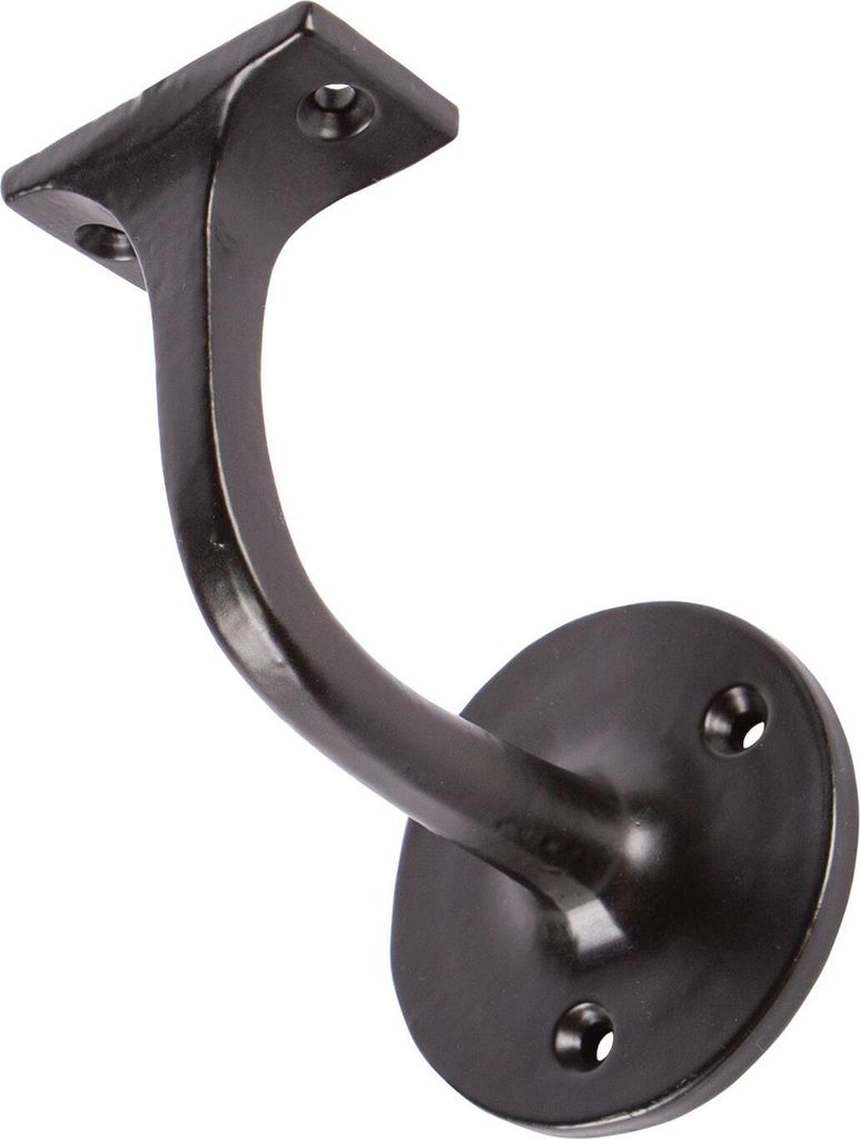 1x Schwarz 75 mm x 85 mm Schmiedeeisenhandläufe - Antike Vintage -Treppe Bannister Rail - von Hammer & Tongs
