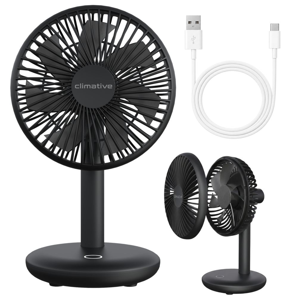 Climative Tischventilator sehr leise - 7-Flügel USB Produktbild 