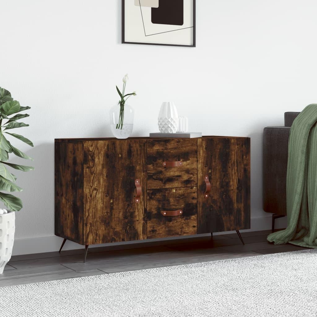 vidaXL Sideboard Räuchereiche 100x36x60 cm Holzwerkstoff