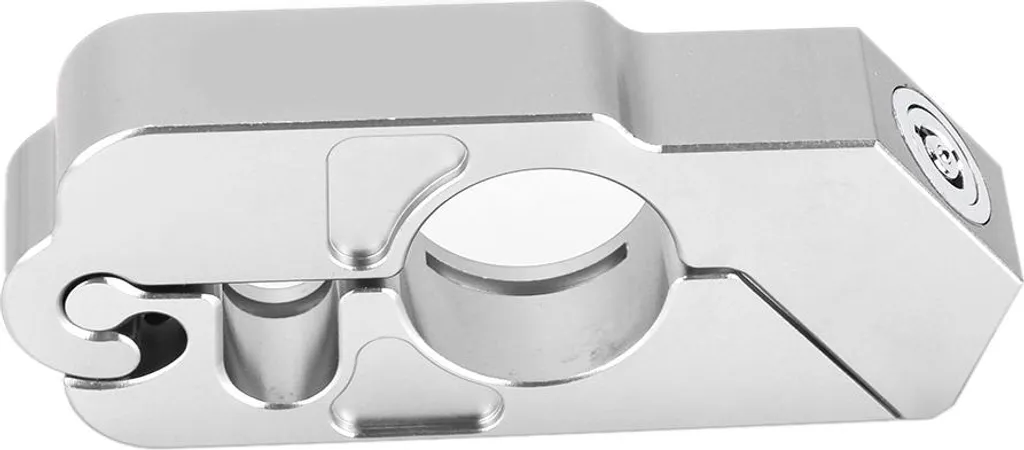 Antivol de guidon moto CNC en alliage d'aluminium argent haute densité