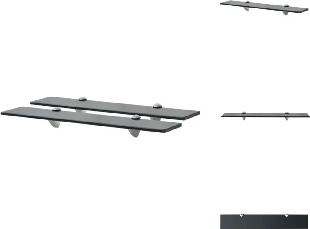 vidaXL Mensole Vetro 60x10 8mm - Set 2 Pezzi per Bagno e Soggiorno