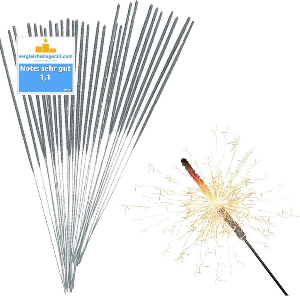 100x Wunderkerzen 17 cm - Sternspritzer - Feuerwerk Silvester
