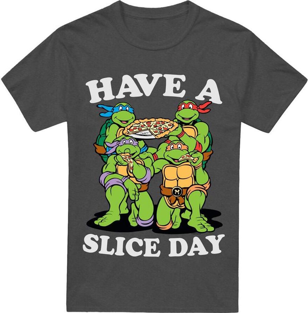 Teenage Mutant Ninja Turtles - "Have A Slice Day" T-Shirt für Herren/Damen Uni TV18377 (3XL) (Holzkohle)